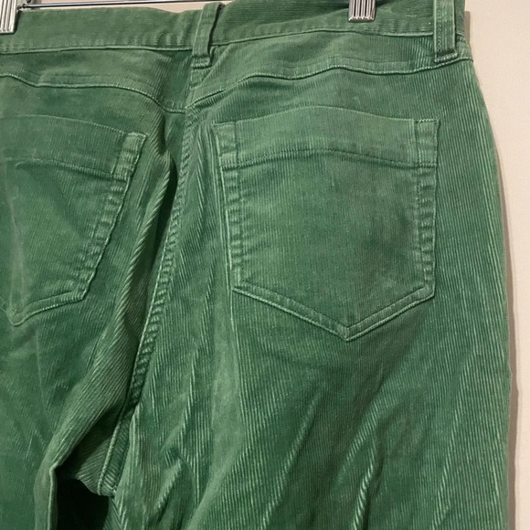 Y2K 2008 Leon Levin Weekend Kelly Green Wide Leg Corduroy Pants Size 8 - Picture 9 of 12